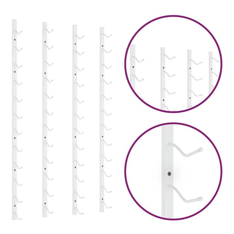 vidaXL Wall Mounted Wine Rack for 12 Bottles Gold Iron