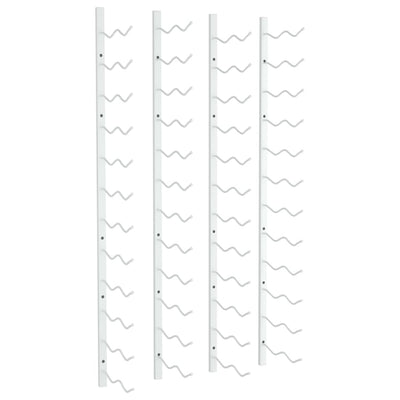 vidaXL Wall Mounted Wine Rack for 24 Bottles 2 pcs White Iron