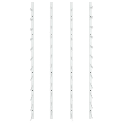 vidaXL Wall Mounted Wine Rack for 24 Bottles 2 pcs White Iron