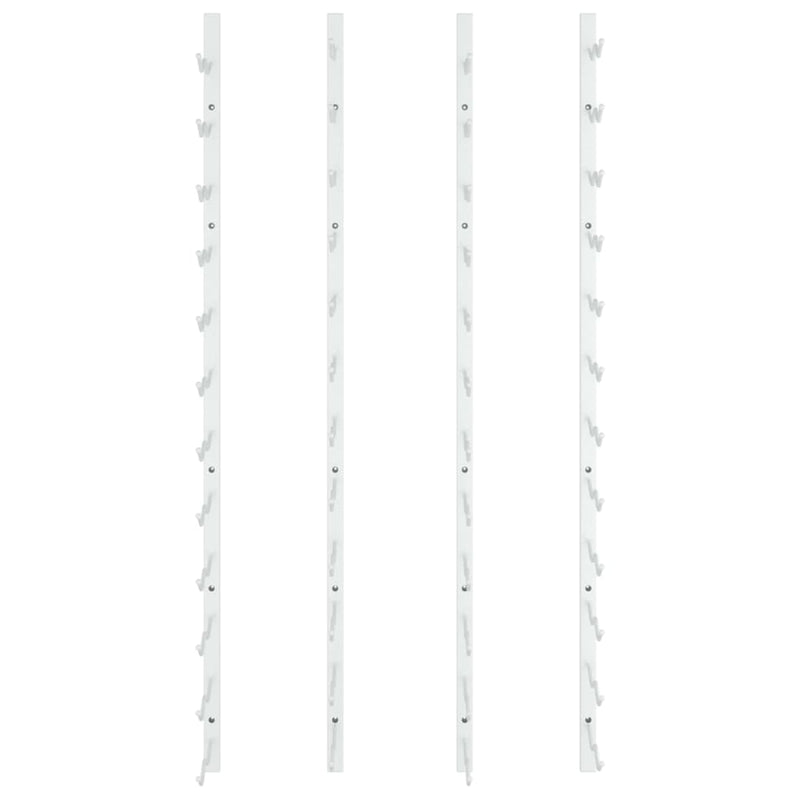 vidaXL Wall Mounted Wine Rack for 24 Bottles 2 pcs White Iron