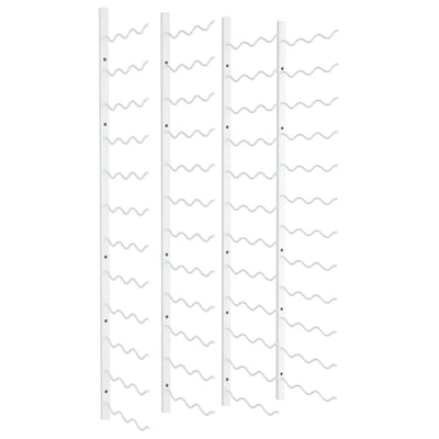 vidaXL Wall Mounted Wine Rack for 36 Bottles 2 pcs White Iron