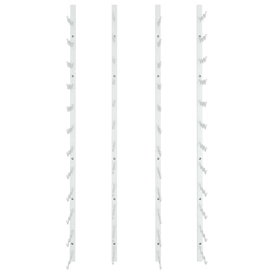 vidaXL Wall Mounted Wine Rack for 36 Bottles 2 pcs White Iron