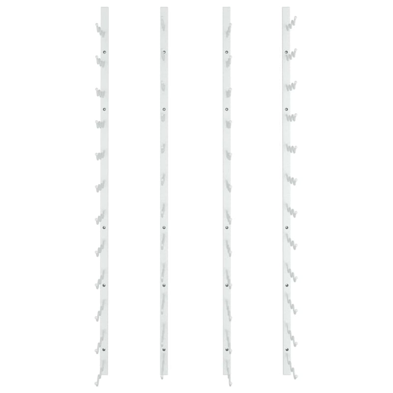 vidaXL Wall Mounted Wine Rack for 36 Bottles 2 pcs White Iron