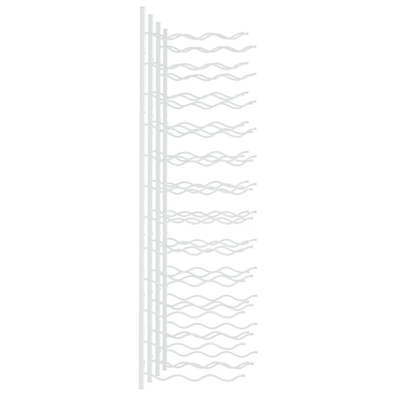 vidaXL Wall Mounted Wine Rack for 36 Bottles 2 pcs White Iron