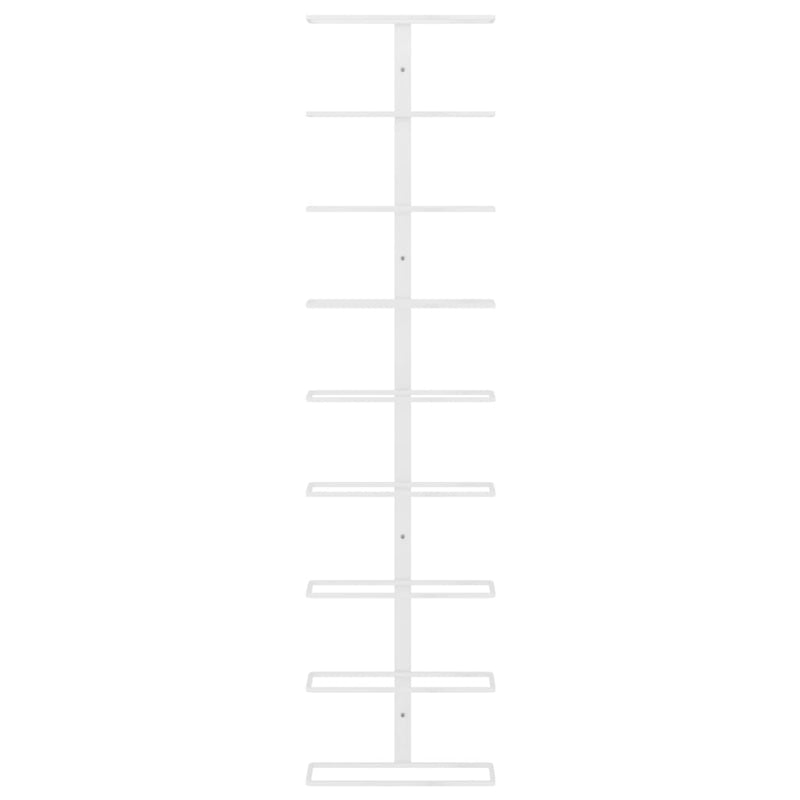 vidaXL Wall-mounted Wine Rack for 9 Bottles 2 pcs Gold Iron