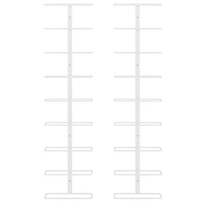 vidaXL Wall-mounted Wine Rack for 9 Bottles 2 pcs Gold Iron