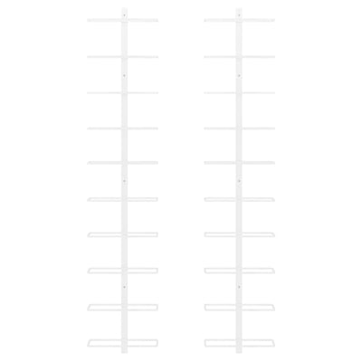 vidaXL Wall-mounted Wine Rack for 10 Bottles 2 pcs Gold Metal