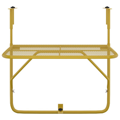 vidaXL Balcony Table Gold 60x40 cm Steel