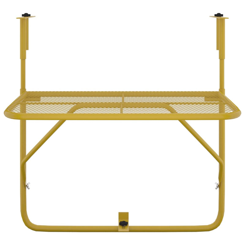 vidaXL Balcony Table Gold 60x40 cm Steel