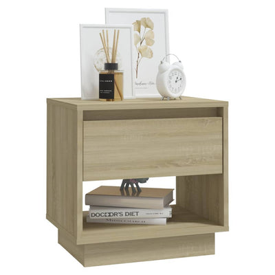 vidaXL Bedside Cabinet Sonoma Oak 45x34x44 cm Engineered Wood