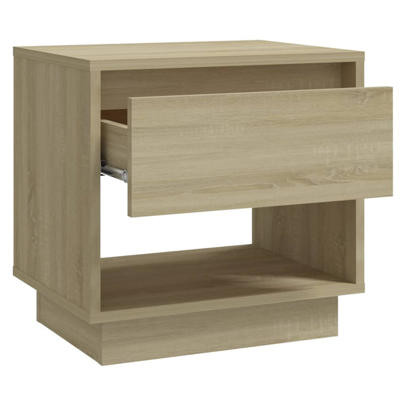 vidaXL Bedside Cabinet Sonoma Oak 45x34x44 cm Engineered Wood