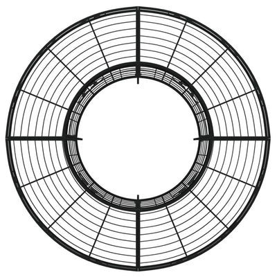 vidaXL Round Tree Bench Ø137 cm Black Steel