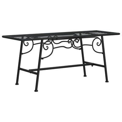 vidaXL Tree Bench 110 cm Black Steel