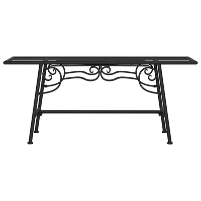 vidaXL Tree Bench 110 cm Black Steel