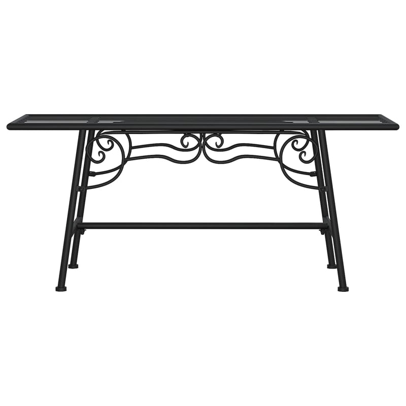 vidaXL Tree Bench 110 cm Black Steel