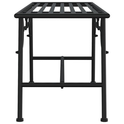vidaXL Tree Bench 110 cm Black Steel