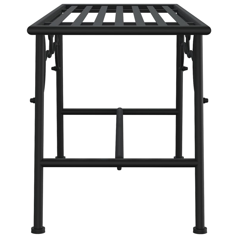 vidaXL Tree Bench 110 cm Black Steel