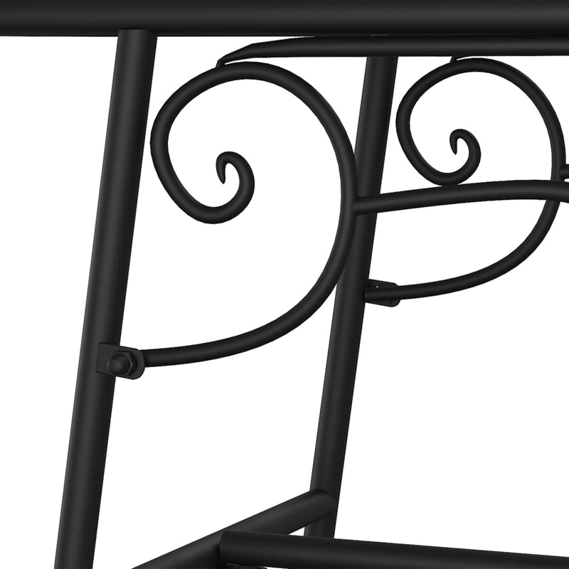 vidaXL Tree Bench 110 cm Black Steel