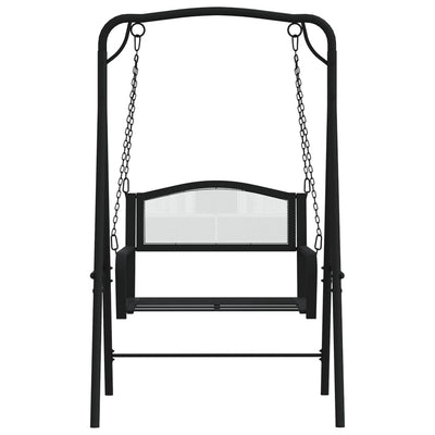 vidaXL Swing Bench 124 cm Black Steel