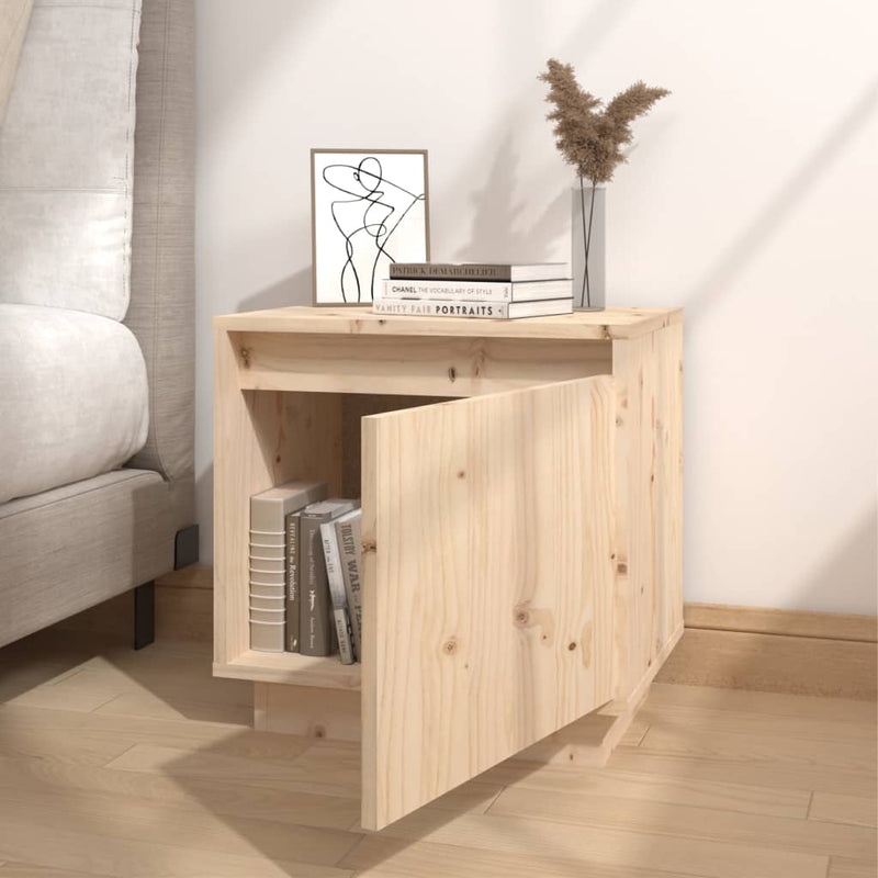 vidaXL Bedside Cabinets 2 pcs Black 40x30x40 cm Solid Wood Pine