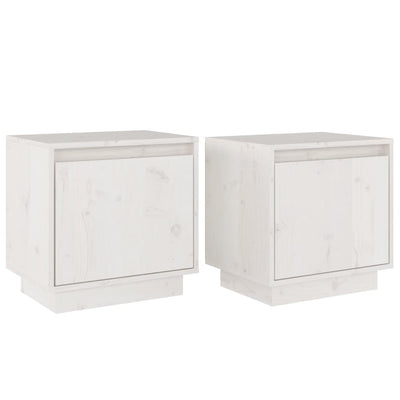 vidaXL Bedside Cabinets 2 pcs Black 40x30x40 cm Solid Wood Pine