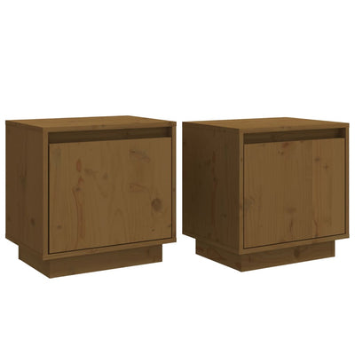 vidaXL Bedside Cabinets 2 pcs Black 40x30x40 cm Solid Wood Pine