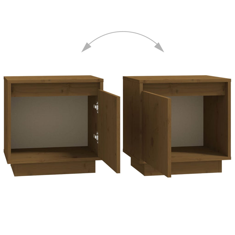 vidaXL Bedside Cabinets 2 pcs Black 40x30x40 cm Solid Wood Pine