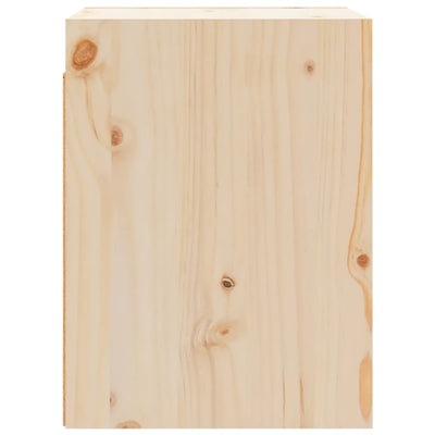 vidaXL Wall Cabinet Black 30x30x40 cm Solid Wood Pine