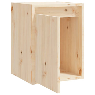 vidaXL Wall Cabinet Black 30x30x40 cm Solid Wood Pine