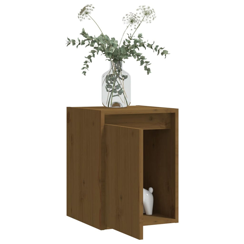 vidaXL Wall Cabinet Black 30x30x40 cm Solid Wood Pine