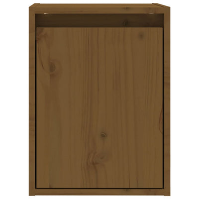 vidaXL Wall Cabinet Black 30x30x40 cm Solid Wood Pine