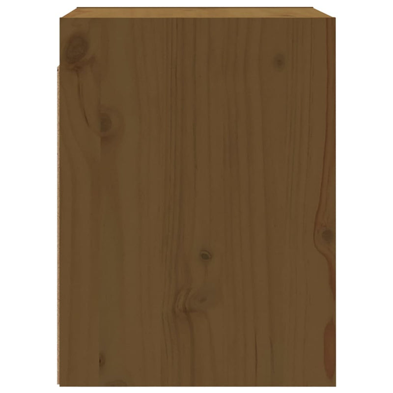 vidaXL Wall Cabinet Black 30x30x40 cm Solid Wood Pine
