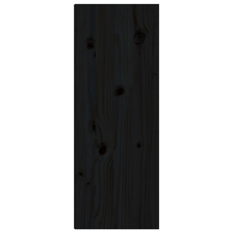 vidaXL Wall Cabinets 2 pcs Black 30x30x80 cm Solid Wood Pine