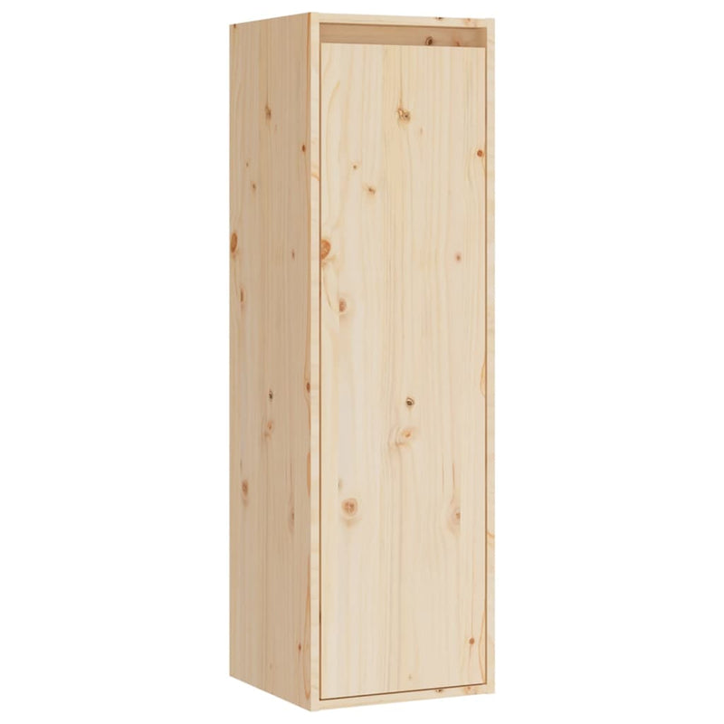 vidaXL Wall Cabinets 2 pcs Black 30x30x100 cm Solid Wood Pine