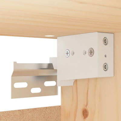 vidaXL Wall Cabinets 2 pcs Black 30x30x100 cm Solid Wood Pine