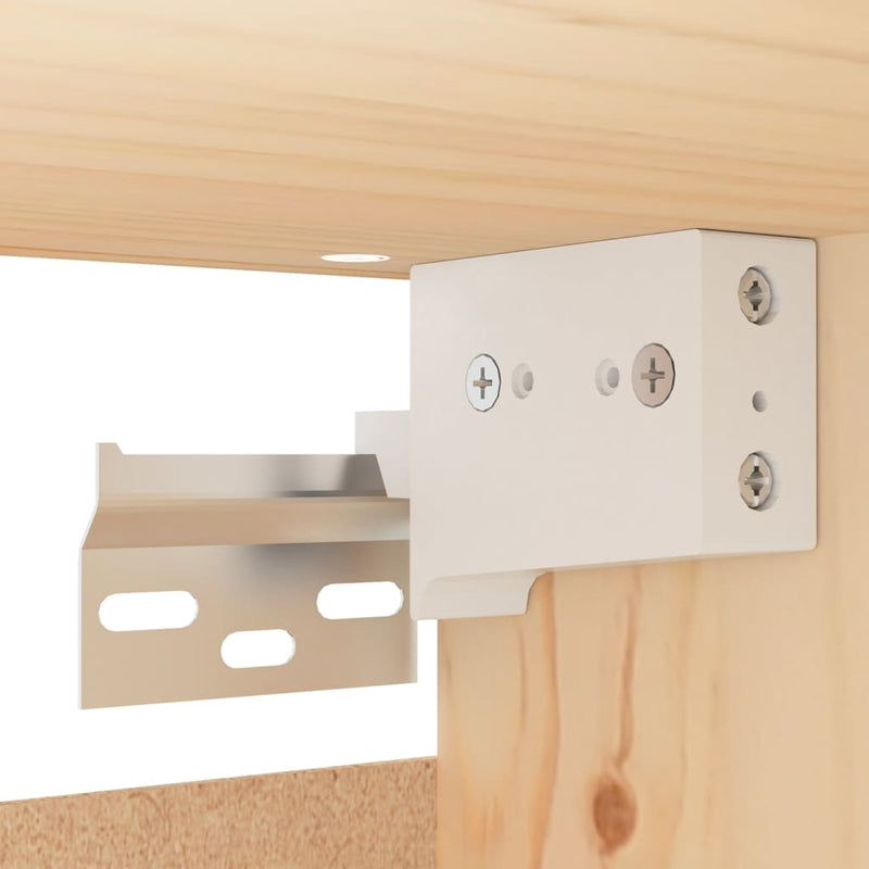 vidaXL Wall Cabinets 2 pcs Black 30x30x100 cm Solid Wood Pine