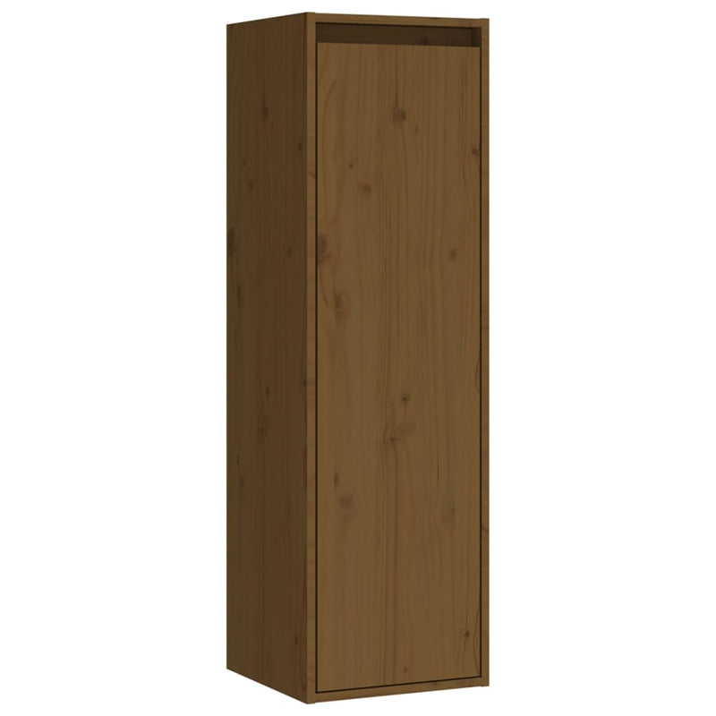 vidaXL Wall Cabinets 2 pcs Black 30x30x100 cm Solid Wood Pine