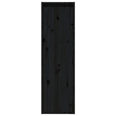 vidaXL Wall Cabinets 2 pcs Black 30x30x100 cm Solid Wood Pine
