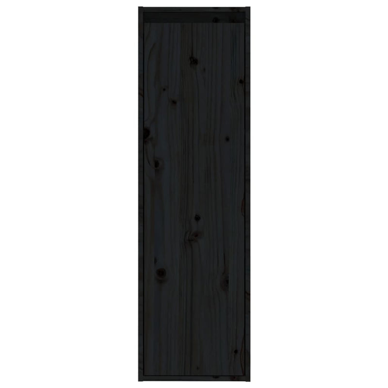 vidaXL Wall Cabinets 2 pcs Black 30x30x100 cm Solid Wood Pine