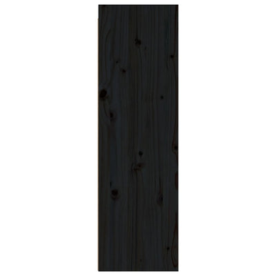 vidaXL Wall Cabinets 2 pcs Black 30x30x100 cm Solid Wood Pine