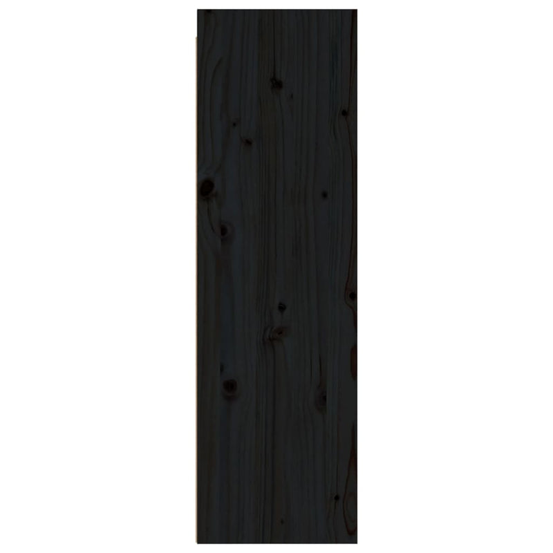 vidaXL Wall Cabinets 2 pcs Black 30x30x100 cm Solid Wood Pine