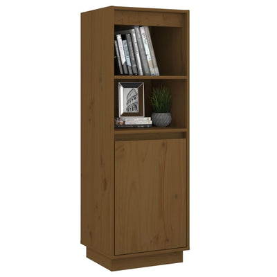 vidaXL Highboard Black 37x34x110 cm Solid Wood Pine