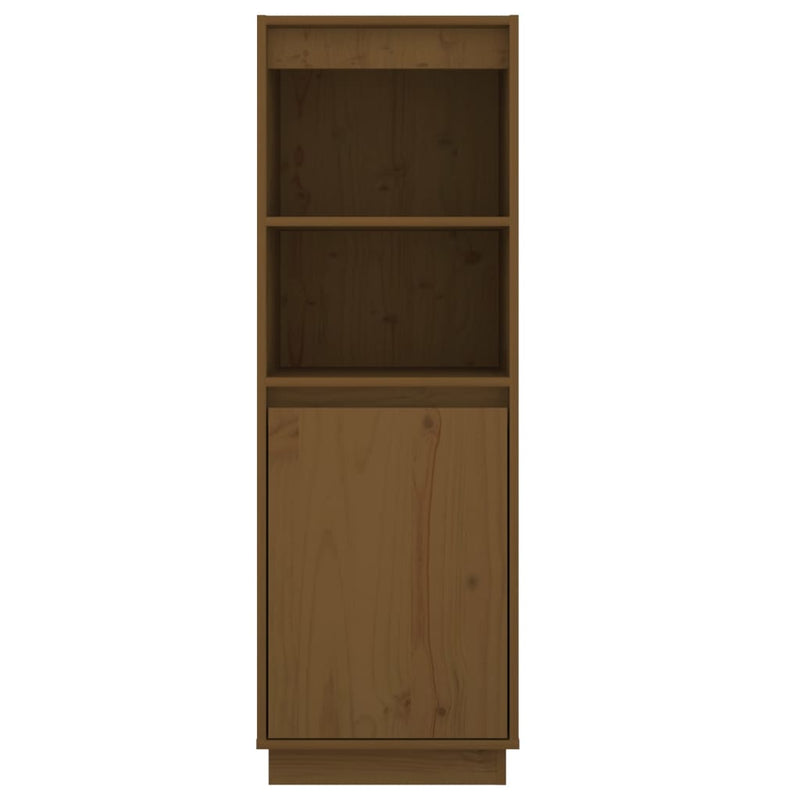 vidaXL Highboard Black 37x34x110 cm Solid Wood Pine