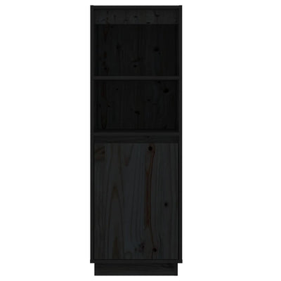 vidaXL Highboard Black 37x34x110 cm Solid Wood Pine
