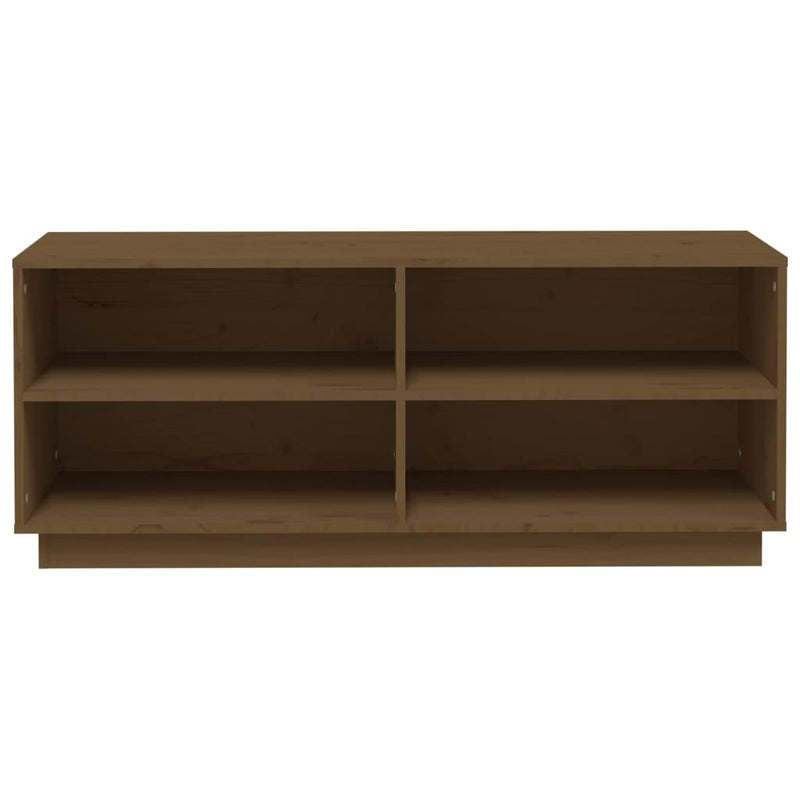 vidaXL Shoe Cabinet Black 110x34x45 cm Solid Wood Pine