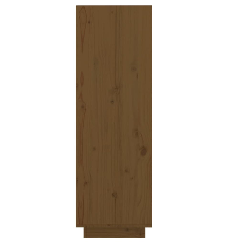 vidaXL Shoe Cabinet Black 30x34x105 cm Solid Wood Pine