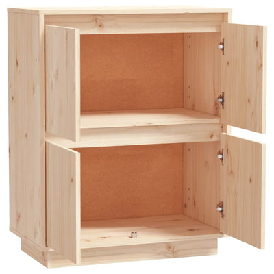 vidaXL Sideboard Black 60x34x75 cm Solid Wood Pine