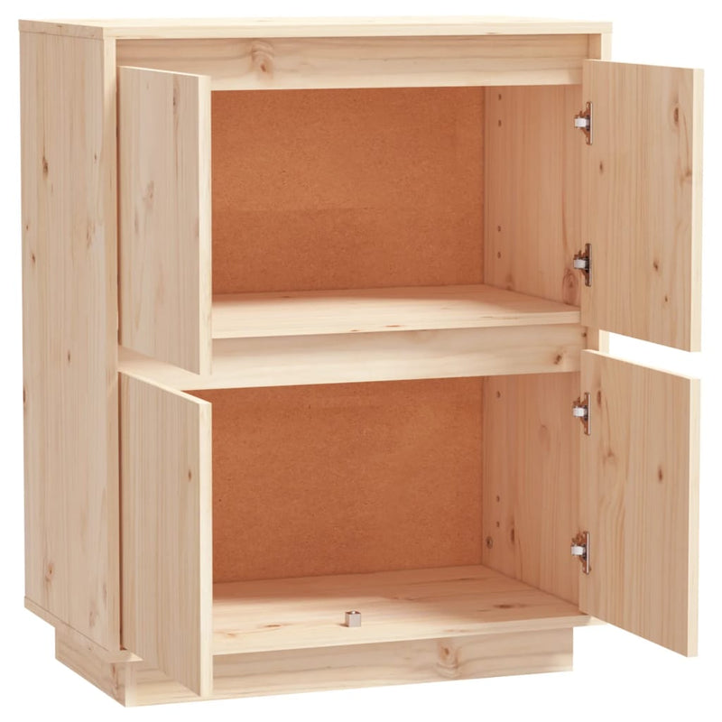 vidaXL Sideboard Black 60x34x75 cm Solid Wood Pine