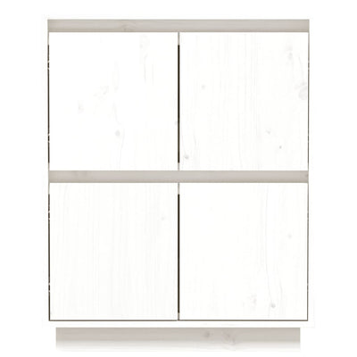 vidaXL Sideboard Black 60x34x75 cm Solid Wood Pine