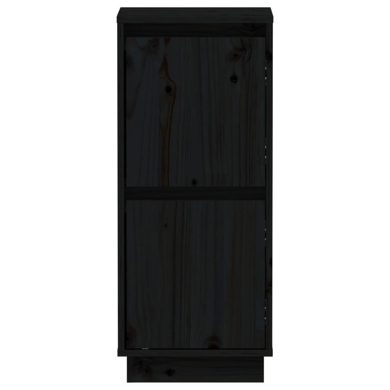 vidaXL Sideboards 2 pcs Black 31.5x34x75 cm Solid Wood Pine